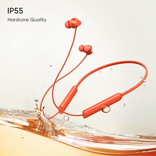 Image of realme Buds Wireless 5 Lite in Ear Bluetooth Neckband with 12.4 mm Dynamic Bass Boost Driver,Upto 35 Hours Playback,45ms Low Latency,IP55 Dust & Water Resistant, Bluetooth V5.4 (Void Black)