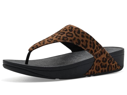 Image of FitFlop Women's LULU Suede Toe-Post Sandals | Lightweight Summer Walking Sandals with Cushioned Comfort, Arch Support & Grip