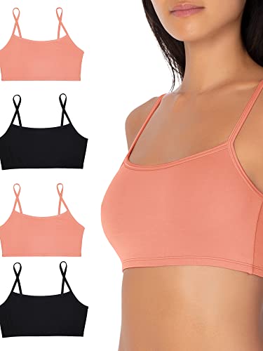 Image of Smart & Sexy Womens Naked Bralettes for Multi Pack, Comfortable with No Underwire, Sets Have Multiple Bra, Tuscany /Tuscany /Black /Black, Small US