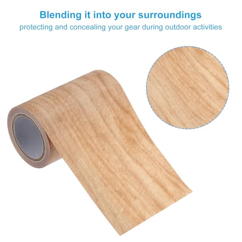 Image of PATIKIL Wood Grain Repair Tape 3 inch x15ft,2 Pcs Self Adhesive Realistic Textured Repair Tape Patch for Floor Door Table Cabinets Desk,Light Chestnut Maple