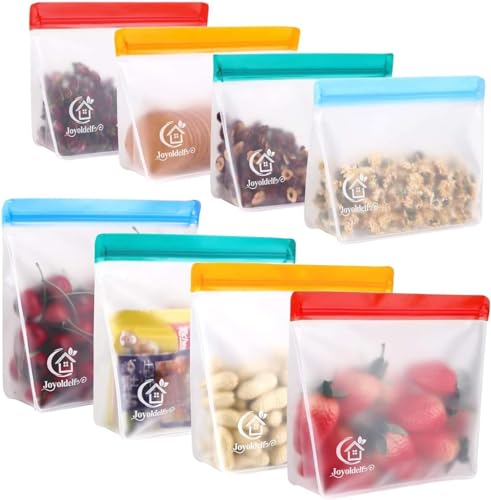 Joyoldelf Sacchetti in silicone riutilizzabili, 8