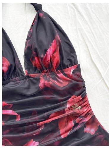 Image of BEAUDRM Women's Summer Mini Dress Backless Vacation Beach Sundresses Boho Going Out Dress Date Night Brunch Outfit