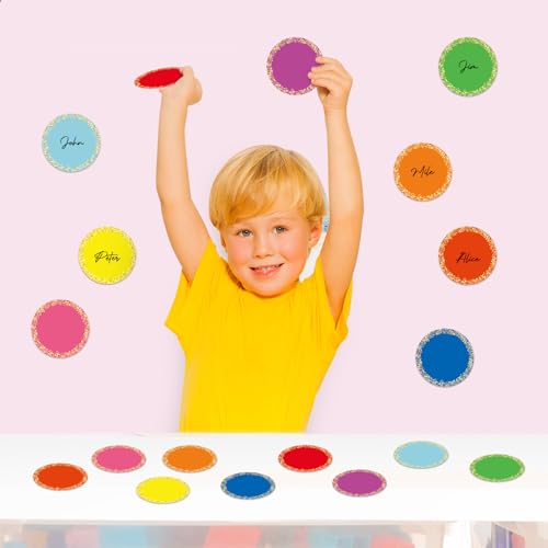 Image of Seajan 108 Pcs Confetti Cutouts 3.5 Inch Small, Circles for Bulletin Board | Paper Decorations for Classroom Bulletin Boards, DIY Craft Projects, Colorful Accents for Office School Party Supplies