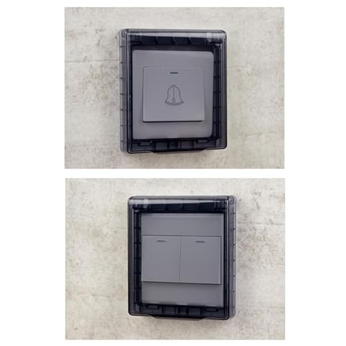Image of Wall Switch Cover 86 Type Socket Waterproof Dustproof Box for Office Kitchen Clear Grey|Electrical Guards|Guards & Locks|Baby Safety