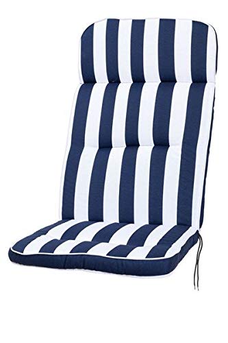 Kettler Polen KETTtex 2155 Auflage Hochlehner Alicante Blockstreifen blau-weiß Sitzpolster 120x50x7 cm