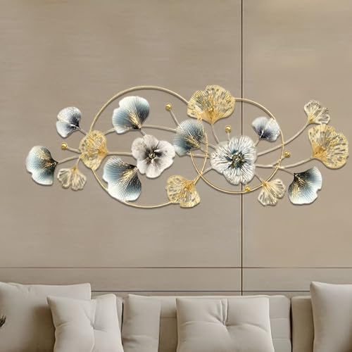 Image of SHREE 'O' GREEN TECH - Big Metal Multicolor Wall Art Decorative Leaf Handcrafted Wall Hanging Sculpture Frame for Living Room, Bedroom, Hallway, Hotel, Office & Restaurant (Size 25x44 Inch)
