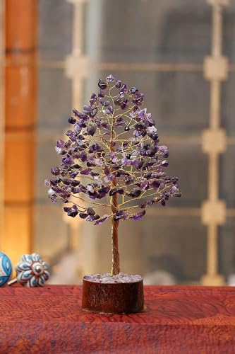 Image of ZAICUS Amethyst Crystal Tree Gemstone Healing Home Decor