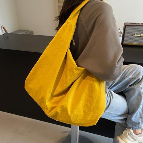 Large Hobo Shoulder Bag for Women Nylon Slouchy Bag Fashion Casual Draped Tote Bag3