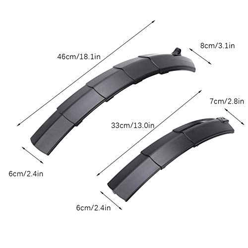 Bike Mudguard, Lightweight Bicycle Front/Rear Retractable Mudguard with Tail Light Mountain Bike Riding Accessory Bicycles and spare parts - Image 4