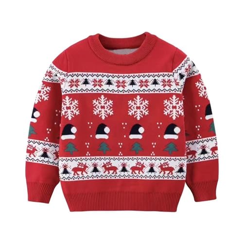 Image of Ugly Christmas Sweater for Girls Funny Xmas Knit Pullover Shirts Kids Child Holiday Jumper Tops Outfit 2-14 Years