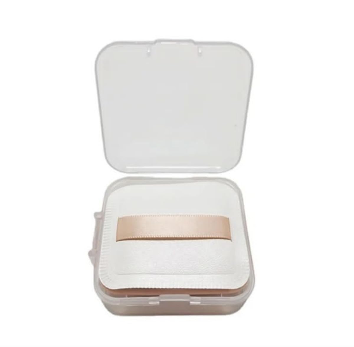Feelhigh 1 Powder Puff Holder Cases, Travel Beauty Blender Holder Portable Powder Puff Storage Box Clear Small Makeup Sponge Containers Pocket Cosmetic Puff Box (Square)-picture-25
