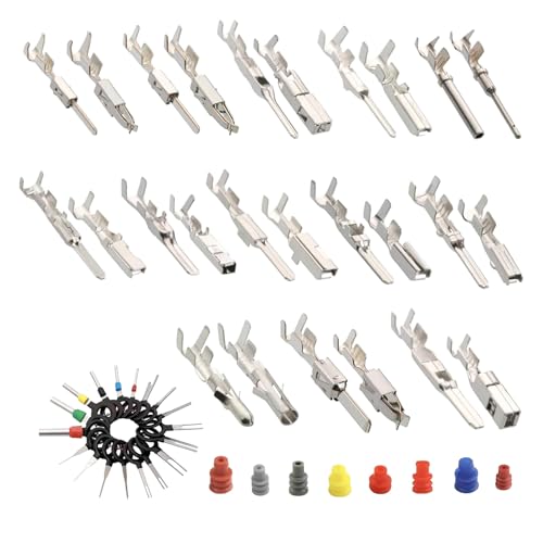 PANGBOER 500 conectores eléctricos para terminales de cable de coche, 1/1,5/1,8/2,2/2,8/3,5 mm