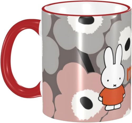 マグカップ 330ml アニメ ミッフィー マグ コーヒーカップ 陶器 セラミック mug カップ 大容量 耐熱 耐冷 電子レンジ対応 コップ 人気 誕生日 母の日 父の日 友人 プレゼント MGZ2923 赤