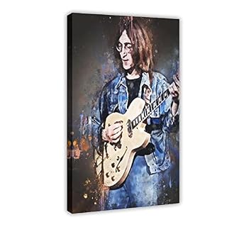 Poster John Lennon (6) sur toile pour décoration de chambre à coucher, paysage sportif, bureau, chambre, cadeau, 30 x 45 cm - Les Beatles, Paul McCartney, John Lennon, RIngo Starr, George Harrison