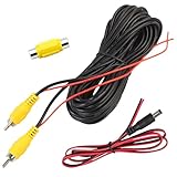 Large Compatibilité & Application Polyvalente: Conçu principalement pour connecter des caméras de recul à des moniteurs dans les véhicules. Les fiches RCA standard sont compatibles avec la plupart des systèmes courants. Le câble d'alimentation inclus sert à alimenter la caméra.