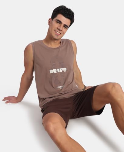 Image of Jockey 9928 Men Super Combed Cotton Rich Graphic Printed Tank Top