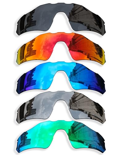 Image of 5 Pieces Polarized Replacement Lenses for Oakley Radar EV Path OO9208 Sunglasses, Anti-Scratch and Impact Resistant