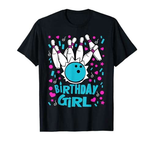 Bowling Pin Apparel by Monster Wave Studios - Cute Bowling Party Birthday Girl Kids Pins Bowler Gift T-Shirt