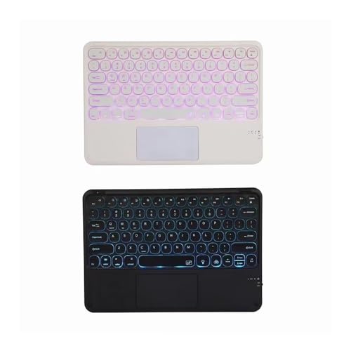 Teclado táctil y ratón rosa en funda YSJX para Galaxy Tab A9+ 3