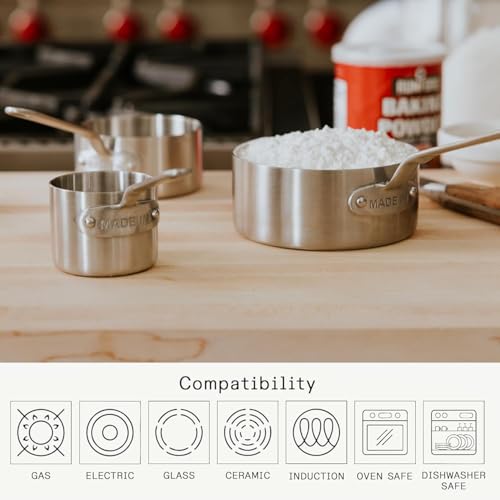 Image of Made In Cookware - Measuring Cup Set - Stainless Steel - Stackable - Dishwasher Safe