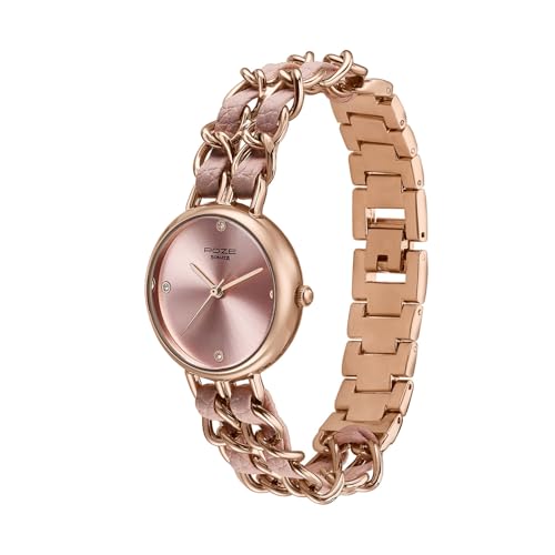Image of Sonata Poze 9 with Quartz Analog with Metal+ Leather Strap Watch for Women