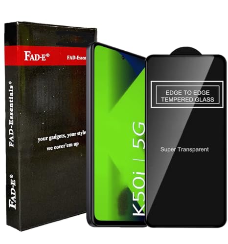 Image of FAD-E Tempered Glass Screen Protector Guard for Redmi K50i 5G (Transparent)