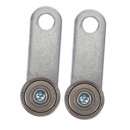 Uonlytech 1 Juego Polea Para Puerta Corredera Con Carril Colgante Rodillos Deslizantes Rueda De Puerta Carretilla Elevadora Rueda Corredera Puerta Rueda De La Puerta Acero Silver 2 Piezas