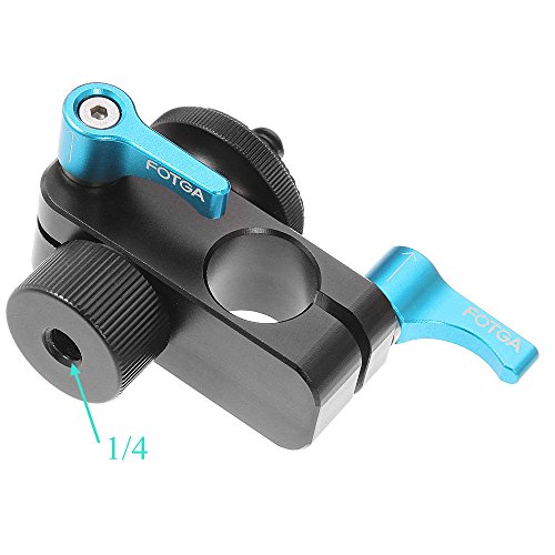 Image of Fotga DP500 III 15mm Rod Clamp Mount with 1 /4 Thread Screw and Hole for Dslr Camera Monitor Magic Arm Tripod Ball Head