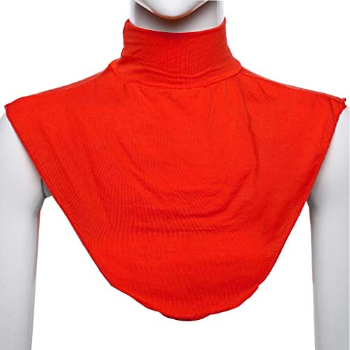 oshhni 4 Peças Lady Solid Modal Faux Gola Gola Musselina Hijab Colarinho