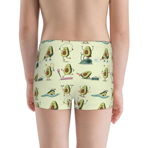 Boys' Cotton Boxer Brief Soft Underwear-Avocado For Exercise3