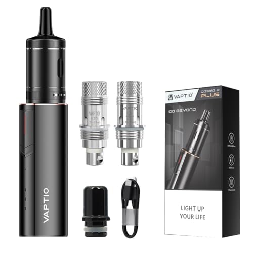 VAPTIO Cosmo 2 Plus Kit Cigarette électronique 3000mAh 35W Kit de démarrage Vape Pen 35W avec 2pcs Cosmo Coil 0.7ohm(C6) / 1.0ohm(C5),Sans E liquide Sans...