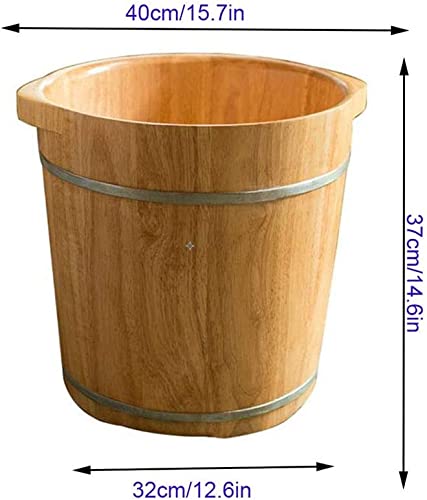 Balde de madera para spa de pies con tapa y masaje miniatura 3