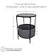Nathan James Round Modern Side Accent or End Table for Living Room and Bedroom and Nursery Room