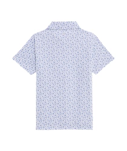 Image of vineyard vines Boys' Printed Sankaty Performance Polo, Multi Sports White, L