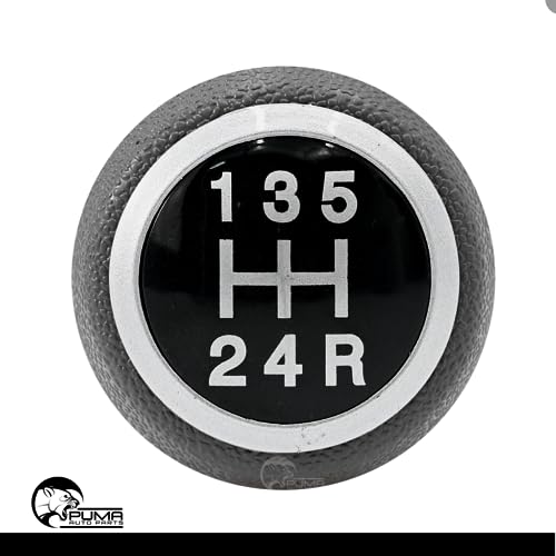 Manopla Bola de Câmbio Novo Palio 2012 13 14 15 - Cinza - Anel Prata