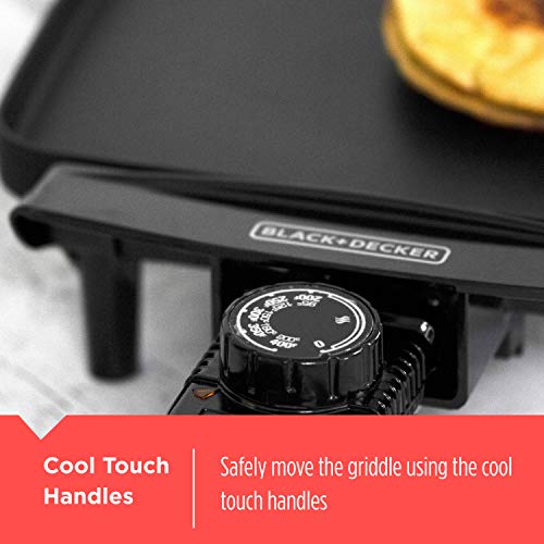 BLACK+DECKER Electric Griddle with Removable Temperature Probe, Indoor Grill, Pancake Griddle, Black, GD1810BC BLACK+DECKER Electric Griddle with Removable Temperature Probe, Indoor Grill, Pancake Griddle, Black, GD1810BC