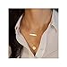 Produktbild IYOU Fashion Layered Halskette Gold Münze Anhänger Kette Bar Pailletten Abschlussball Party Datum Ketten Schmuck für Damen und Mädchen