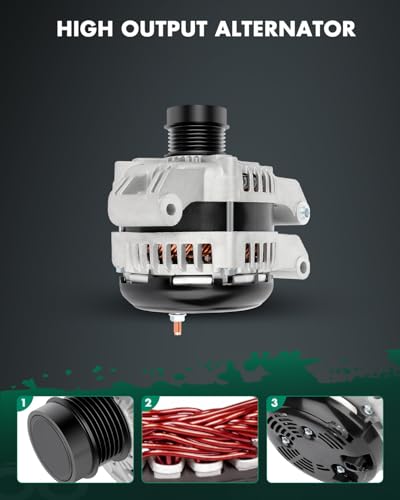 Image of SCITOO Alternator 11592 Fit for Dodge Charger 3.6L 2011-2016, for Dodge For Durango 3.6L 2011-2015, for Jeep Grand For Cherokee 3.6L 2011-2016, 220AMP CW 421000-7050 421000-705 421000-7051