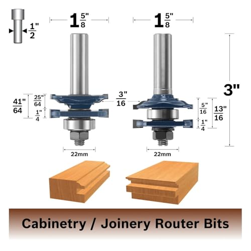 Image of Bosch 85625MC 2 pc. Carbide-Tippped Ogee Stile and Rail Bit Set