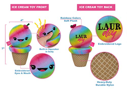 Juguete para perros Plush Helado con cuerda y chillador miniatura 7