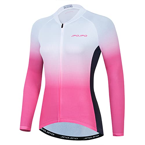HimyBB Women Cycling Jersey Pro Team Long Sleeve Bike Shirt Tops UPF 50+ Sun Protection S