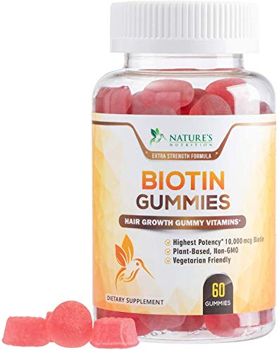 Biotin Gummies, Extra Strength 10000 mcg, Hair, Skin & Nails Support Vitamin, Best