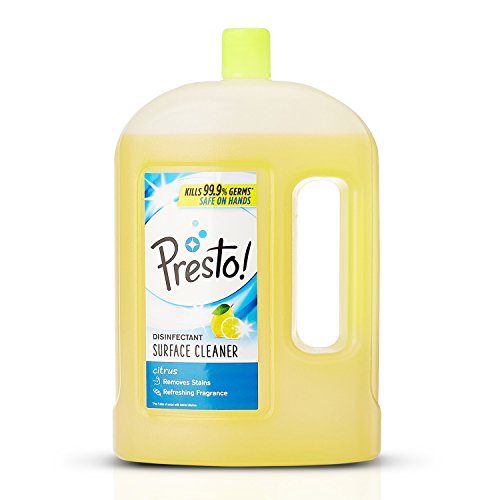 Image of Toilet Cleaner - 1 L (Pack of 2) & Amazon Brand - Presto! Disinfectant Floor Cleaner Citrus, 2 L