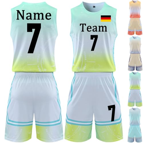 BROKANER Basketball Trikot 2 Stücke Benutzerdefiniert Jungen Basketball...