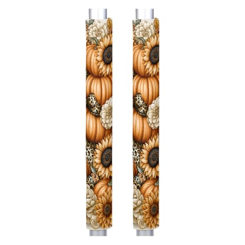 Image of Autumn Refrigerator Door Handle Covers Set of 2 Fridge Door Handle Decor