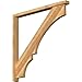 Ekena Millwork BKT0402X46X46BOA05RWR Balboa Block Rough Sawn Bracket w/Offset Brace, Western Red Cedar