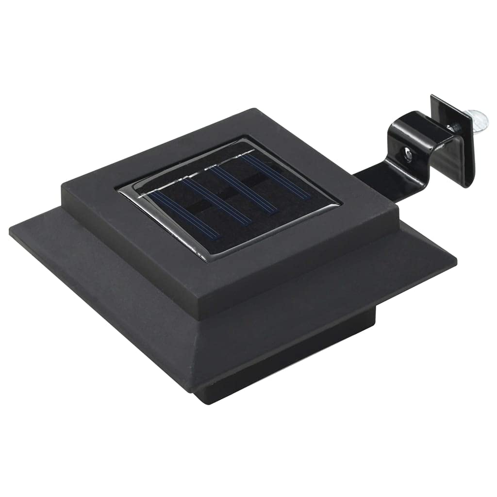 Oświetlenie zewnętrzne lampy solarne 12 szt. LED, kwadratowe, 12 cm, czarne, dom i ogród