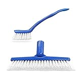 Clean-EEZ Grout Brush Combo Kit - Stand Up & Handheld V Shaped Grout Cleaning Brushes - Curled...