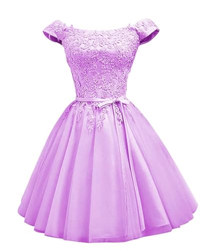 Image of Asulla Short Prom Dresses Homecoming Cocktail Dresses Lace Appliques Bridesmaid Dresses for Wedding
