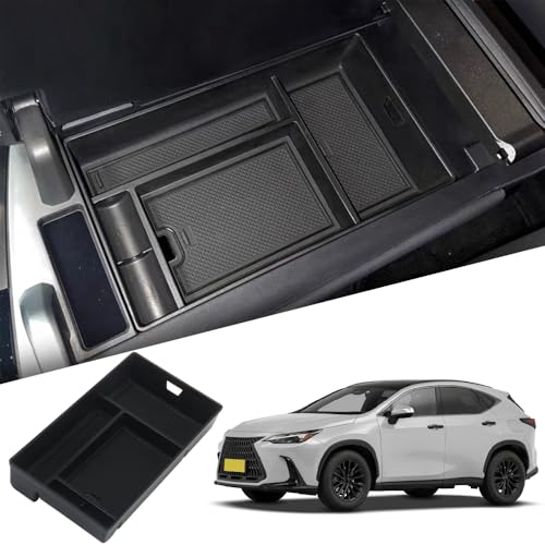JSCARLIFE Car Center Console Armrest Box Glove Box Organizer Tray Secondary Storage Compatible for 2022-2025 L-exus NX 250/NX 350h/NX 450h+